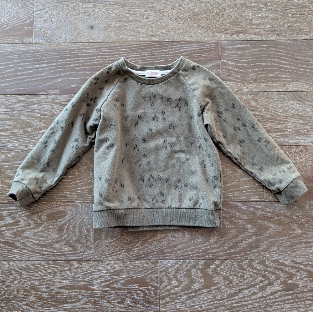 Miles the Label Green with Black Trees Sweatshirt Size 4